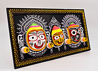 EELIKA Decorative Lord Jagannath Idol in Wooden Frame, 34 x 19 cm EELIKA Decorative Lord Jagannath Idol in Wooden Frame, 34 x 19 cm