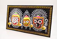 EELIKA Decorative Lord Jagannath Idol in Wooden Frame, 34 x 19 cm EELIKA Decorative Lord Jagannath Idol in Wooden Frame, 34 x 19 cm