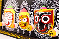 EELIKA Decorative Lord Jagannath Idol in Wooden Frame, 34 x 19 cm EELIKA Decorative Lord Jagannath Idol in Wooden Frame, 34 x 19 cm