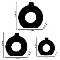 Donut-Shaped Flower Vases for Home Decor, Set of 3 (Yellow & Black) Polyresin – 8 Inch Donut-Shaped Flower Vases for Home Decor, Set of 3 (Yellow & Black) Polyresin – 8 Inch