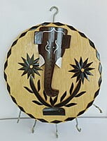 Handmade Round Shaped Lord Ganesh Key Hanger made of bamboo || home and office