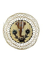 Handmade Round Shaped Lord Ganesh Wall hanging made of bamboo || home and office